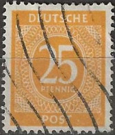 GERMANY 1946 Numeral - 25pf. - Orange FU - Afgestempeld