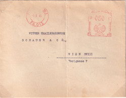 Poland 1933 Meter Mark On Cover - Covers & Documents