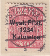 POLAND 1934 Wyst Filat Fi 265 Used PSZCZYNA - Storia Postale