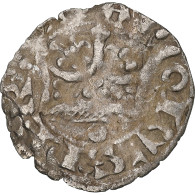 France, Charles IV, Double Parisis, 1323-1328, Billon, TB+, Duplessy:244b - 1322-1328 Charles IV Le Bel