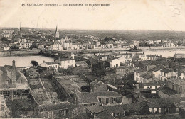 FRANCE - Saint Gilles - Panorama De La Ville Et Le Pont Reliant - Carte Postale Ancienne - Saint Gilles Croix De Vie