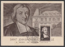 Carte Maximun N° 882 - St Jean Baptiste De La Salle - 1951 - 1950-1959