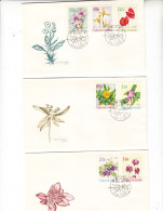 CECOSLOVACCHIA  1967 - Yvert  1584/90 - Anullo Speciale   - Fiori - Airmail