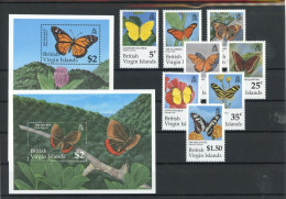 Jungferninseln 729-736, Block 67-68 Postfrisch Schmetterling #JT817 - Anguilla (1968-...)