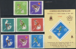 Paraguay 1634-1641 + Bl. 91 Postfrisch Olympia 1968 Mexiko #JR860 - Paraguay