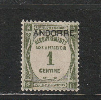 Andorre YT Tx 9 ** : 1931 - Unused Stamps