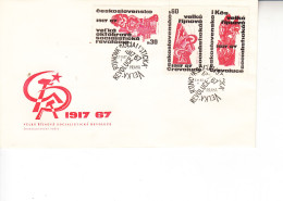 CECOSLOVACCHIA  1967 - Yvert  1598/600 - Rivoluzione - Airmail