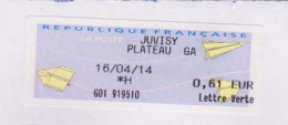 VIGNETTE DE GUICHET MOG "JUVISY PLATEAU GA - G01 919510" (_E497) - 2000 « Avions En Papier »