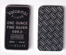 Silberbarren 1 Oz Valcambi Suisse /2 - Non Classés