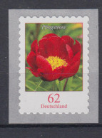 Bund 3121 III SELBSTKLEBEND Von Der Großrolle Pfingsrose 62 Cent Postfrisch - Autres & Non Classés