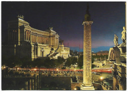 ALTARE DELLA PATRIA / COLONNA TRAIANA / NOTTURNO.-  ROMA - ( ITALIA ) - Altare Della Patria