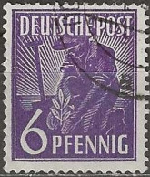 GERMANY 1947 Gardener - 6pf. - Violet FU - Gebraucht