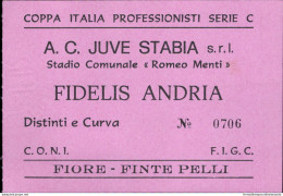 Bl129  Biglietto Calcio Ticket  Juve Stabia - Andria - Tickets - Vouchers