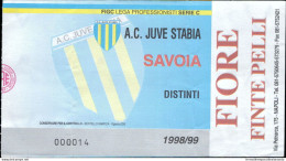 Bl134  Biglietto Calcio Ticket  Juve Stabia - Savoia 1998-99 - Biglietti D'ingresso