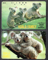 Japan 2V Koala Family Used Cards - Giungla