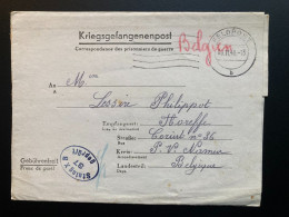 From Stalag X B 8.11.1941 To Belgium Namur WWII WW2 POW Prisoner Of War Censuur Geprüft KRIEGSGEFANGENENPOST - Prisoners Of War Mail