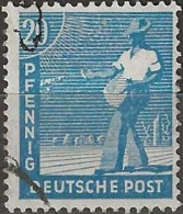 GERMANY 1947 Sower - 20pf. - Blue FU - Afgestempeld