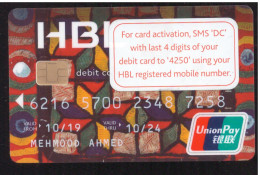 USED COLLECTABLE CARD HBL UNIONPAY ( 4 ) - Credit Cards (Exp. Date Min. 10 Years)