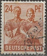 GERMANY 1947 Bricklayer And Reaper - 24pf. - Brown FU - Oblitérés