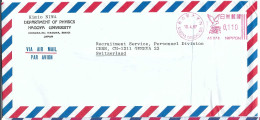 ETATS UNIS  Ca.1997: LSC De Urbana (IL.) Affr. Mécanique Pour Genève (Suisse) - Lettres & Documents