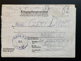 From Stalag X B 25.6.1942 To Belgium Brussels WWII WW2 POW Prisoner Of War Censuur Geprüft KRIEGSGEFANGENENPOST - Kriegsgefangenenpost