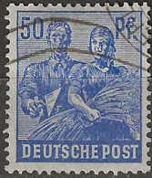 GERMANY 1947 Bricklayer And Reaper - 50pf. - Blue FU - Usati