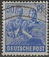 GERMANY 1947 Bricklayer And Reaper - 50pf. - Blue FU - Afgestempeld