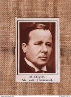 Parlamentare M. Devos Termonde Elezioni Del 24 Maggio 1936 - Altri & Non Classificati