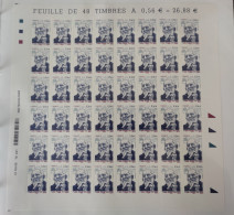 FEUILLE ENTIERE AUTOADHESIF 389 ABBE PIERRE 2010 - Feuilles Complètes