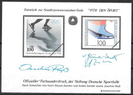 Germania/Germany/Allemagne: Bozzetti Non Adottati, Sketches Not Adopted, Croquis Non Adoptés, Pattinaggio, Skating, Pati - Hiver 1994: Lillehammer