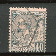 MONACO - Yv. N°17  (o)  40c  Bleu S Rose Albert Ier  Cote 3 Euro BE  2 Scans - Gebraucht