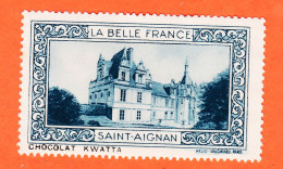05433 / ⭐ ◉ SAINT-AIGNAN 41-Loir Cher Chateau Pub Chocolat KWATTA Vignette Collection LA BELLE FRANCE HELIO-VAUGIRARD - Turismo (Viñetas)