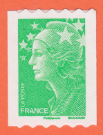 05187 ● FRANCE 2008 ROULETTE ADHESIF Marianne BEAUJARD Phil@Poste Y&T 4239 **LUXE  N°019 Noir Gauche - Coil Stamps