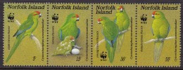 Norfolk Island 1987 WWF Parrots Sc 421 Mint Never Hinged - Ile Norfolk