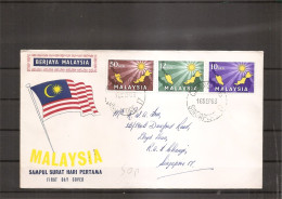 Malaisie ( FDC De 1963 Voyagé à Voir) - Fédération De Malaya