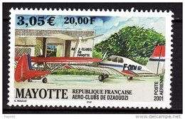 Mayotte PA N° 5  XX  Aéro-clubs De Dzaoudzi, Sans Charnière, TB - Poste Aérienne