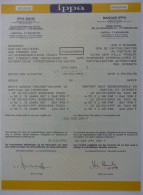 N.V. Ippa Bank - Kapitalisatiebon - 20.03.93 - 500.000 BEF Specimen - Banque & Assurance