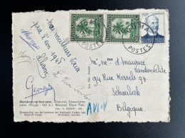 BELGIAN CONGO KINSHASA 1947 POSTCARD GOMA TO SCHAERBEEK 26-12-1947 BELGISCH CONGO - Postwaardestukken