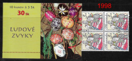 Slovakia 1998 ** Easter | Folklore  ** Michel SK 305  ** CTO Slowakei** Full Booklet - Sonstige & Ohne Zuordnung