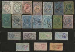 FISCAUX DE FRANCE LOT  COPIES 21 TIMBRES OBLITERES - Otros & Sin Clasificación