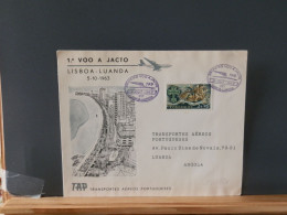 106/051 LETTRE    PORTUGAL 1963   1° VOL LISBOA POUR LUANDA - Covers & Documents