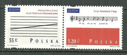 POLAND MNH ** 3497-3498 EUROPA. FESTIVALS NATIONAUX. FESTIVAL DE MUSIQUE DE VARSOVIE. FETE NATIONALE. PORTEE MUSICALE - Ungebraucht