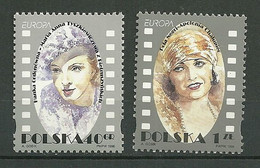 POLAND MNH ** 3371-3372 EUROPA. HANKA ORDONOWNA. CANCATRICE. POLA NEGRI. APOLONIA CHALUPIEC. ACTRICE Cinéma - Ungebraucht