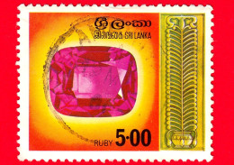 SRI LANKA - Usato - 1979 - Minerali - Pietre Preziose - Gemme - Ruby - Rubino - - Sri Lanka (Ceylan) (1948-...)