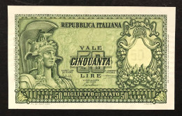 50 Lire Italia Elmata 31 12 1951 Bolaffi Sup/q.fds LOTTO 4872 - 50 Lire