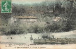 Belhade , Par Pissos * 1909 * Un Coin Du Village Et Les Bords De La Leyre Au Château De Belhade * Pêcheur Villageois - Sonstige & Ohne Zuordnung