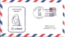 USA-AERO N° 1577 S/L.DE ANDOVER/13.1.86  THEME: NAVETTE SPACIALE - 3c. 1961-... Storia Postale