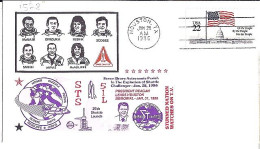 USA-AERO N° 1578 S/L.DE HOUSTON/28.1.86  THEME: NAVETTE SPACIALE - 3c. 1961-... Cartas & Documentos