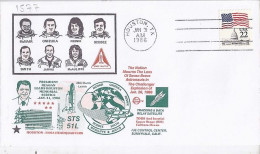 USA-AERO N° 1577 S/L.DE HOUSTON/31.1.86  THEME: NAVETTE SPACIALE - 3c. 1961-... Cartas & Documentos