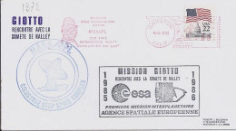 USA-AERO N° 1577 S/L.DE BARSTOW/3.3.86  THEME: COMETE DE HALLEY - 3c. 1961-... Covers